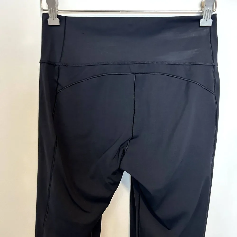 Adidas Womens Athletic Leggings Size Large Black Solid Casual Lounge Stretchy - Picture 13 of 14